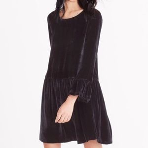 Madewell Velvet Bell Sleeve Dress